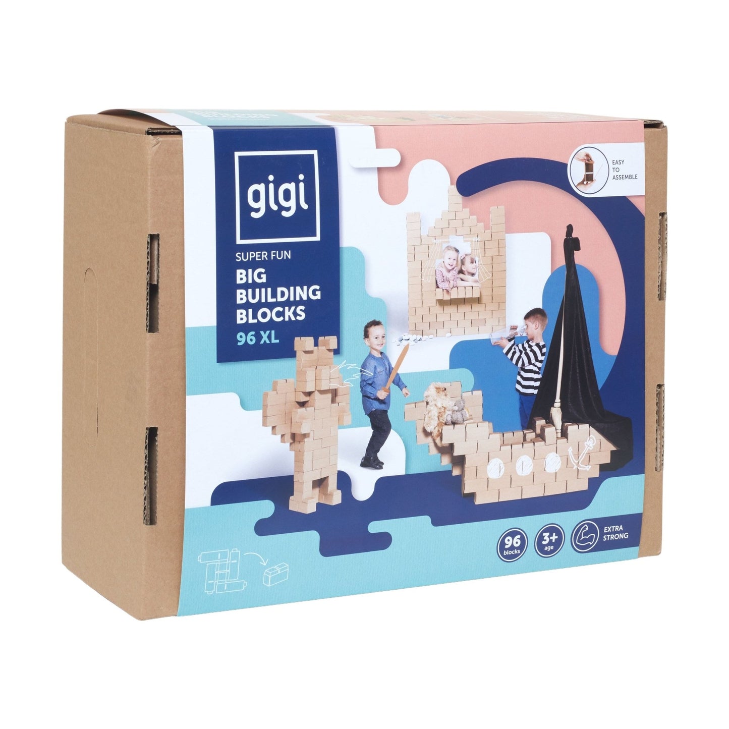 GIGI BLOKS 96XL BUILDING BLOCKS - GIGI TOYS