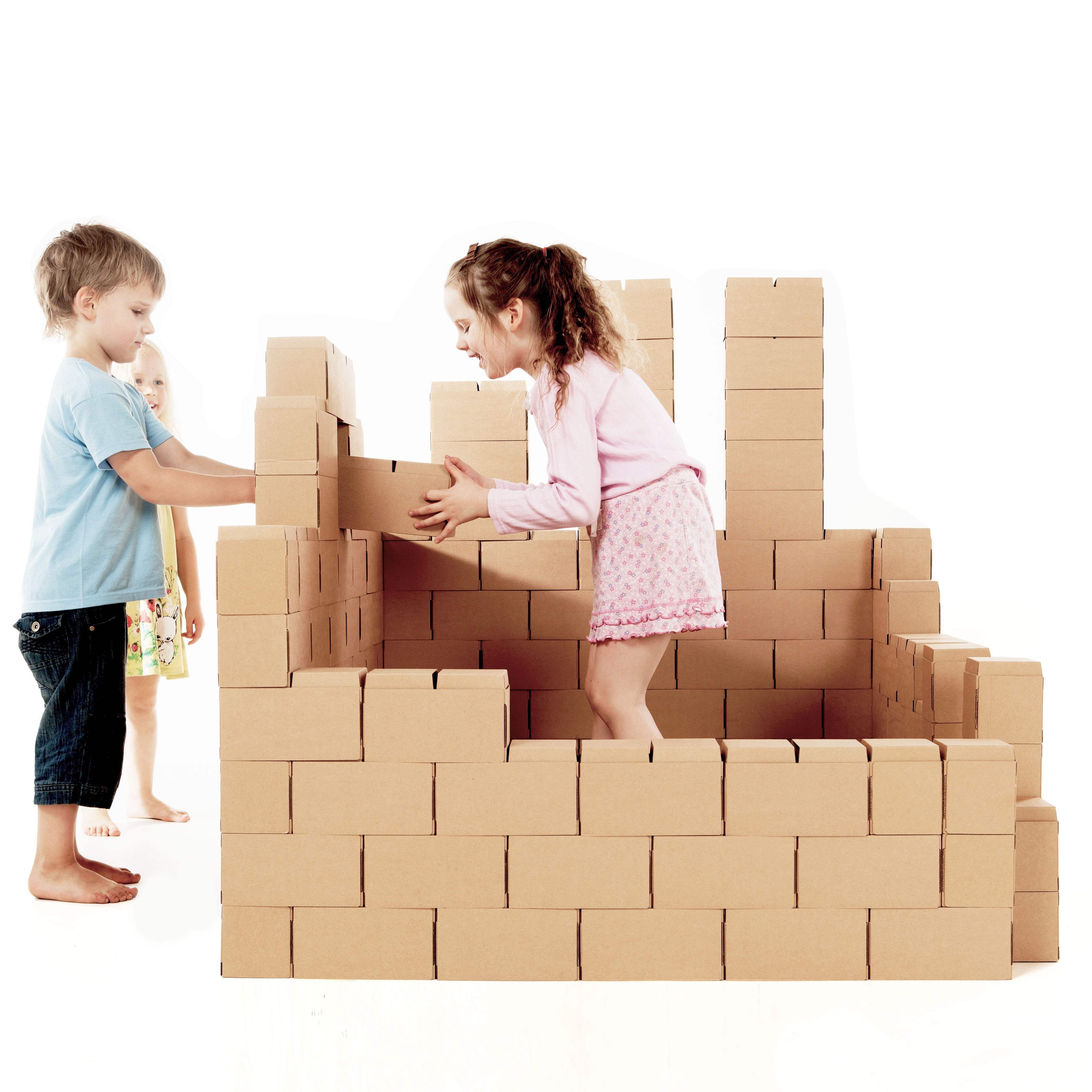 GIGI Bloks 100 Mattoncini Giganti In Cartone Per Bambini, Costruzioni XXL Impilabili, Giochi Educativi Montessori
