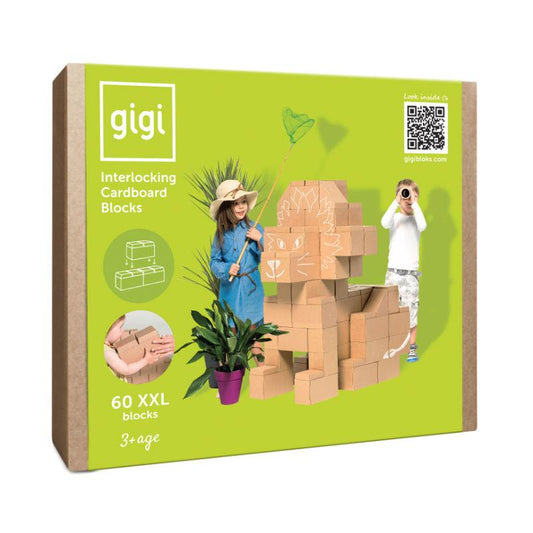 Interlocking 60 XXL Cardboard Building Blocks- GIGI Bloks