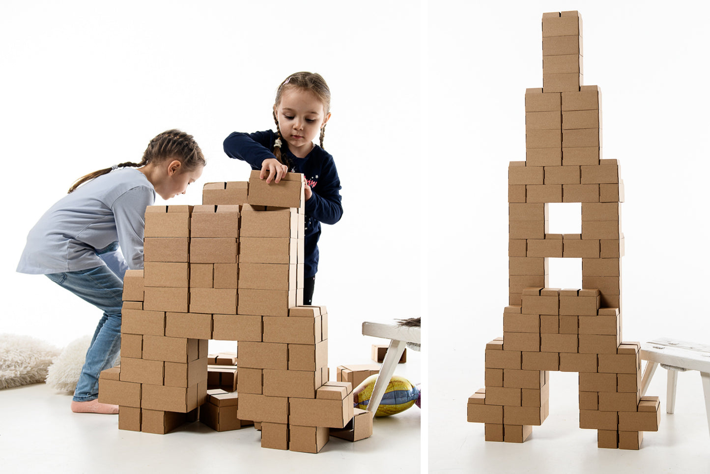 Best Quality Jumbo 96 XL Cardboard Building Blocks for kids - GIGI Bloks