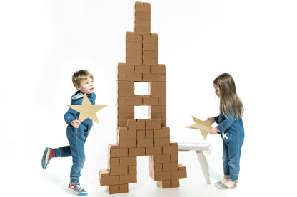 96 XL Cardboard Brick Building Blocks for kids- GIGI Bloks