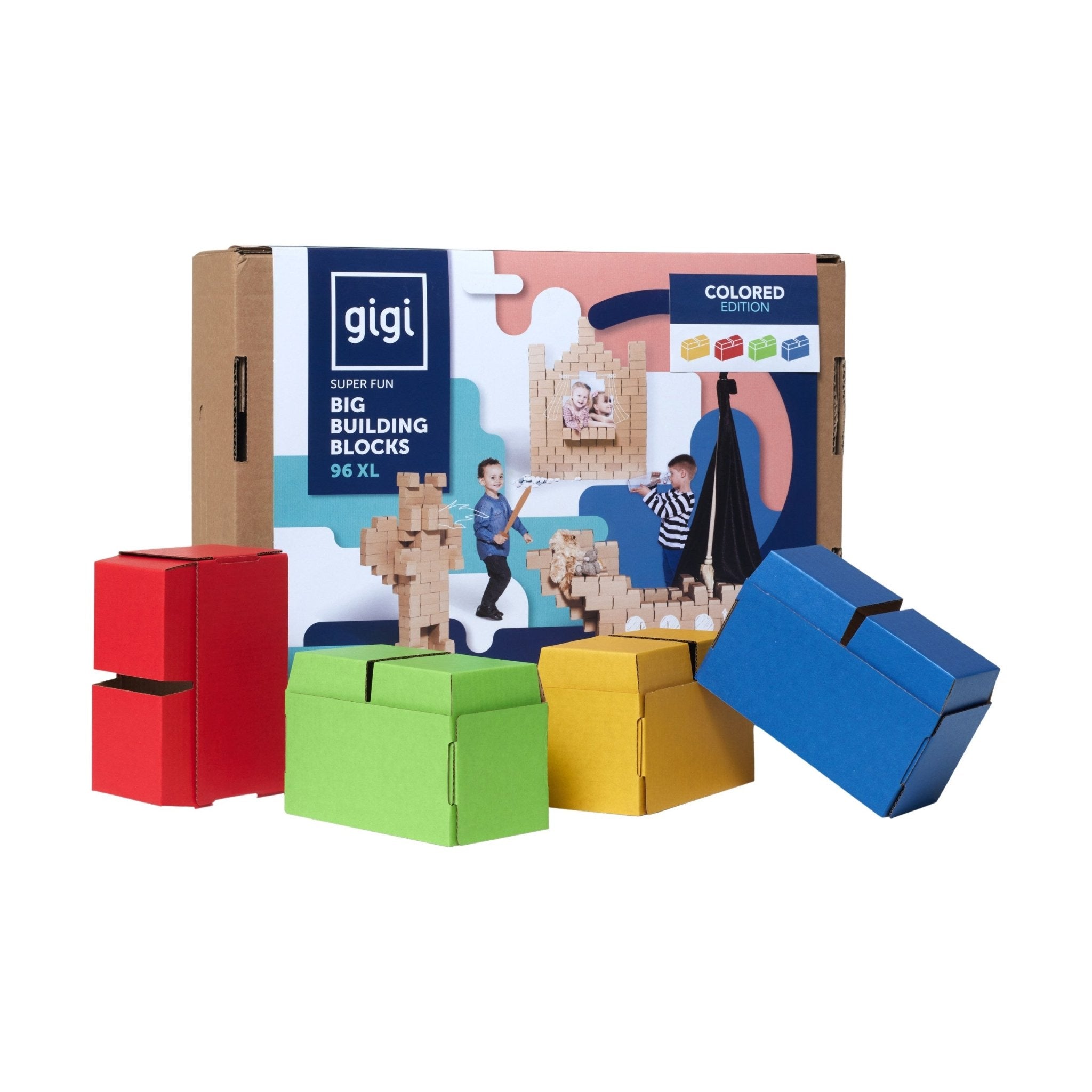GIGI Bloks Taille XXL 200 Briques Geantes en Carton Empilables & Emboîtables | Gros Bloc de Construction Enfant Robustes, Faciles à Assembler | Jeux de Construction Enfant Créatifs & Éducatifs GIGI Bloks Taille XXL 200 Briques Geantes en Carton Empilables & Emboîtables | Gros Bloc de Construction Enfant Robustes, Faciles à Assembler | Jeux de Construction Enfant Créatifs & Éducatifs